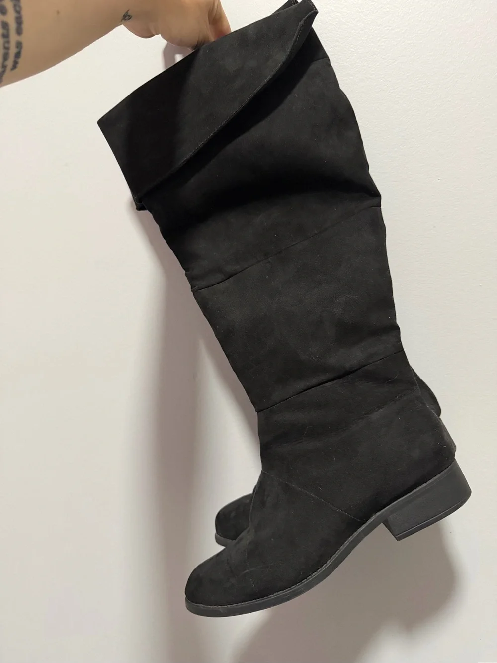 Black Over Knee Boots Sz 10